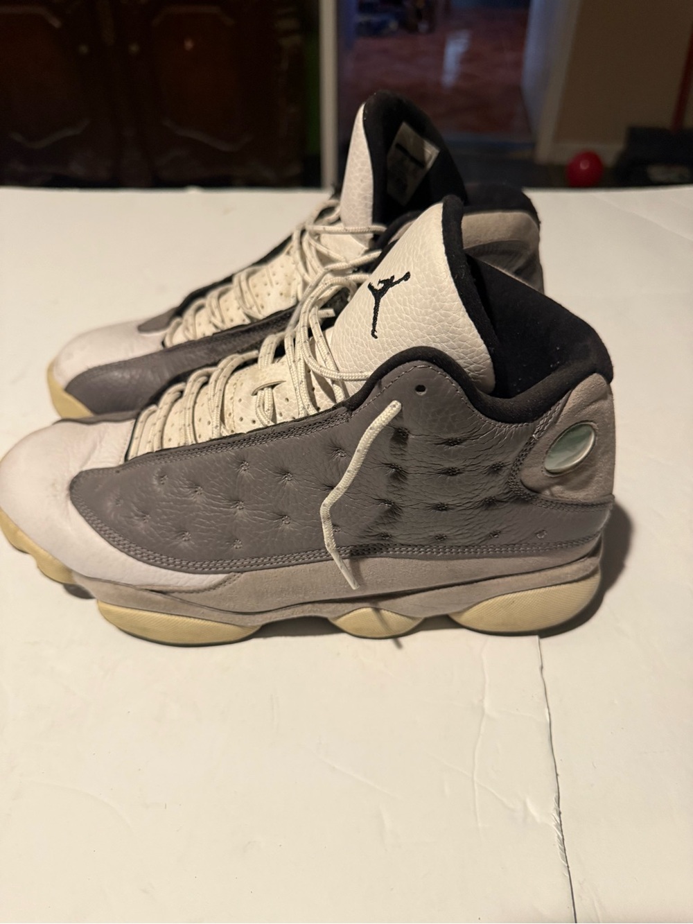 Jordan Grey White Black Retro Basketball Sneakers Jordan 13